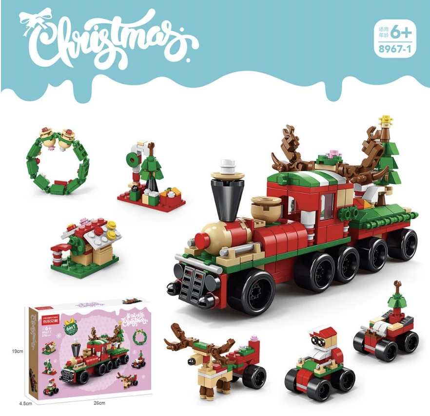 [SG]Christmas Mini Blocks Builder Toys Blocks Christmas Gift Creative Goodie Bags Xmas Tree Birthday Gift Kids-HOMA