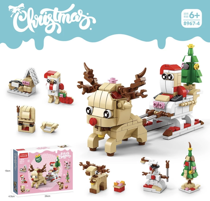 [SG]Christmas Mini Blocks Builder Toys Blocks Christmas Gift Creative Goodie Bags Xmas Tree Birthday Gift Kids-HOMA