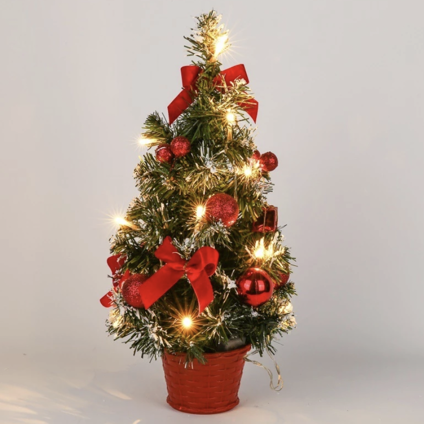 [SG]Table Christmas Tree Set w/ Light for Table/Home/Office/Shopping Mall/Window Side Party Home Decor XMAS-HOMA