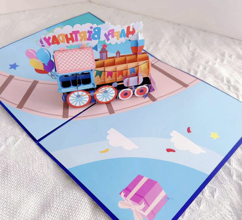 [SG]Happy Birthday 3D Cards Handmade Hollow Paper Cut Birthday Anniversary Girls Kids Party Creative Gift-HOMA