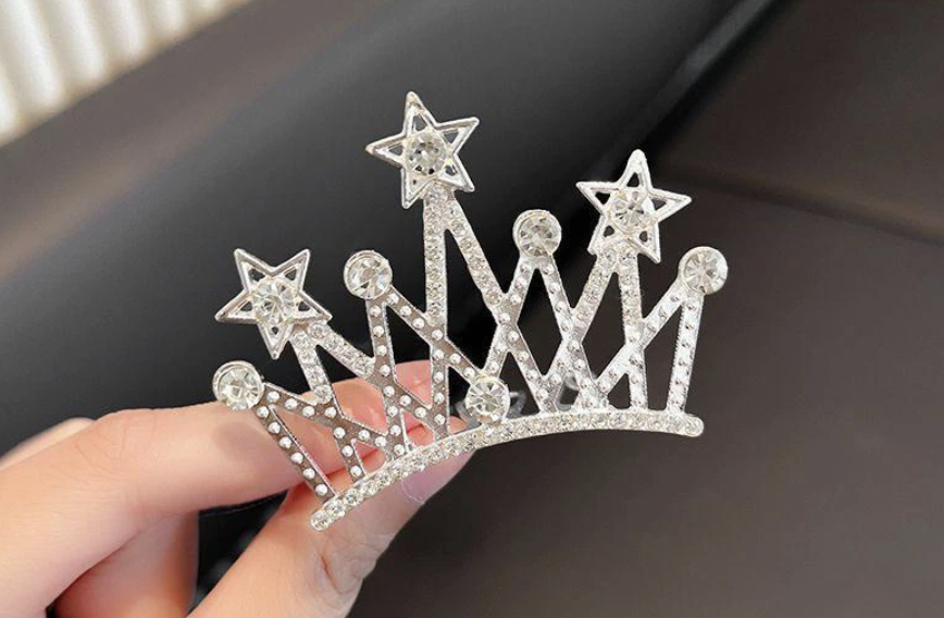 [SG]Handcraft Kids Pearl Crystal Tiara Hair Comb Wedding Dress Birthday Addup Photographing ROM Hair Accessories-HOMA