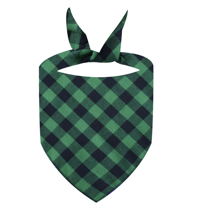 [SG]Lattice Pets Bibs New Year BDay Party Cat Dog Cotton Burp Cloth Lattice Triangle Scarf Party Decor Christmas-HOMA