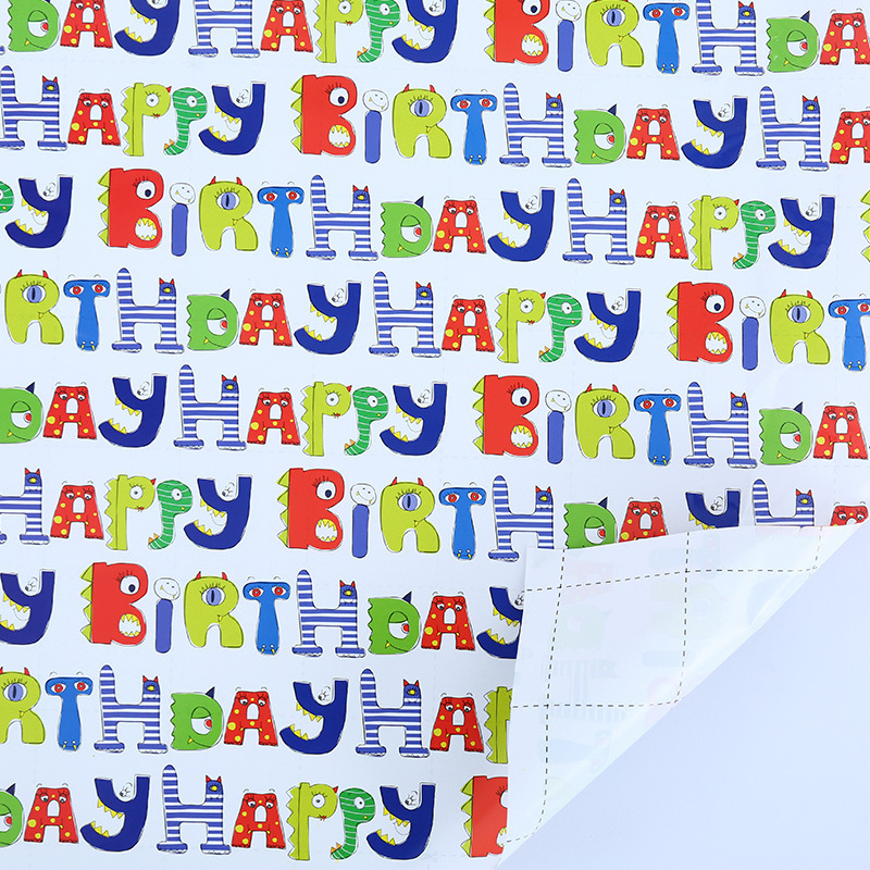 [SG]High quality Thicken Birthday Gift Wrapping Paper | Simple Stylish BDay Present | Children | Waterproof-HOMA