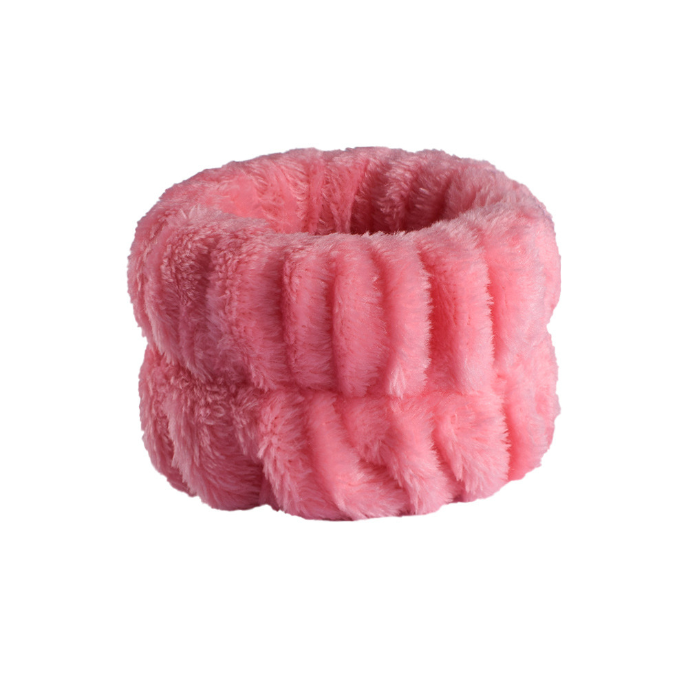 [SG] 1PCS Plush Pure Face Wash Wrist Band Sports Bracelet Band Sweat Absorbing Headband Wristband Waterproof Portable-HOMA