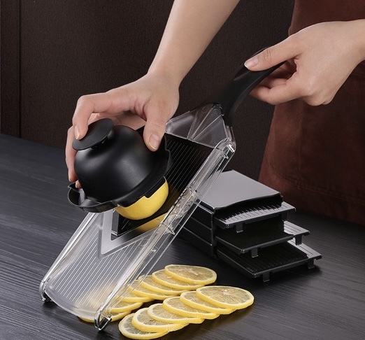 [SG] Veggie & Food Mandoline Slicer Chopper Kitchen Tool for Lemon Potato Orange Apple Fruits Vegetables etc Multi Blade-HOMA