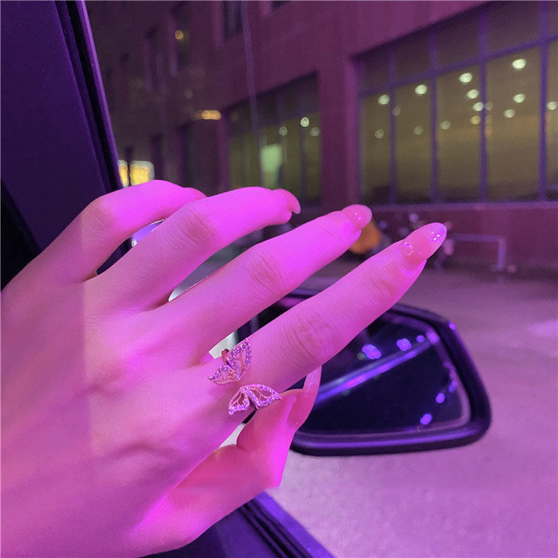 [SG] Open Adjustable Copper Plating Ring with Dimond/Zircon Mother's Day Korean Normcore for Birthday Gift Anniversary-HOMA