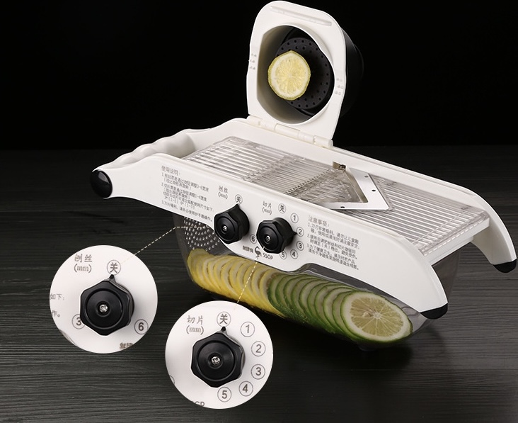 [SG] Veggie & Food Mandoline Slicer Chopper Kitchen Tool for Lemon Potato Orange Apple Fruits Vegetables etc Multi Blade-HOMA