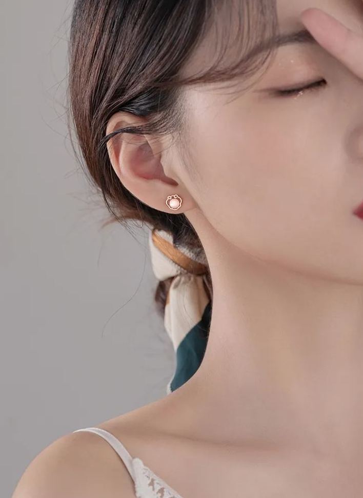 [SG] 925 Silver Chinese Style Earbuds-HOMA