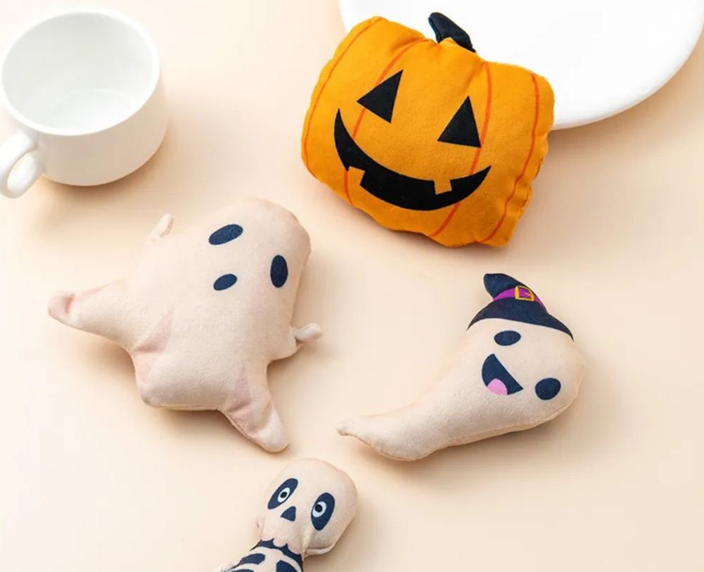 [SG]Cat Halloween Bite Plush Doll w/ Catnip Pets Interaction Bite Resistant-HOMA