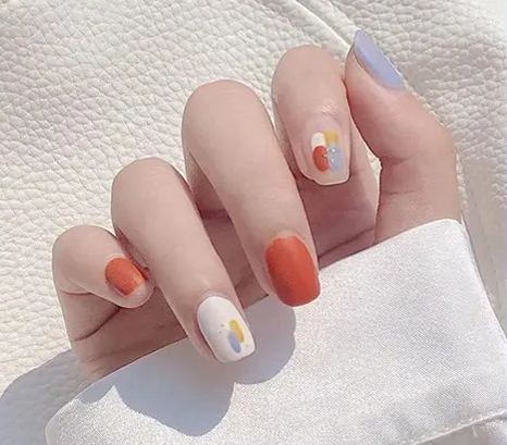 [SG]Fashionable Sexy Cute Press On/Stick On Nails 24PCS Glossy Short Strong Durable Reusable-HOMA