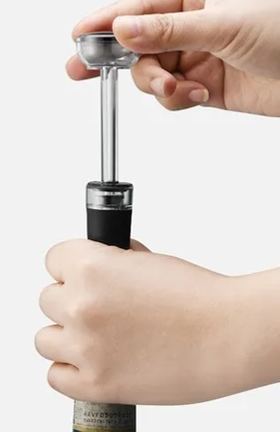[SG] Automatic Electric Wine Bottle Opener Stainless Steel Foil Cutter 4-in-1 Aerator and Pourer with Vacuum Stopper-HOMA