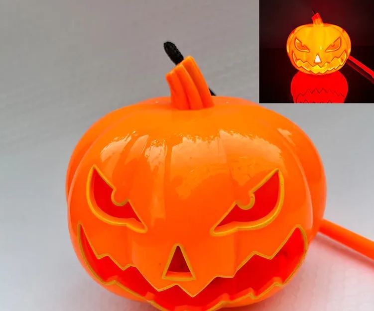 [SG]Halloween LED Pumpkin Portable Lamp Witch Hat Photo Props Home Party-HOMA