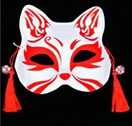 [SG] Cat Face Fox Face Handed-painted Mask Anime Cosplay Photo Props Theme Party Accessories-HOMA