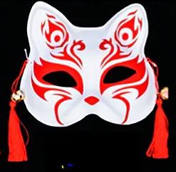 [SG] Cat Face Fox Face Handed-painted Mask Anime Cosplay Photo Props Theme Party Accessories-HOMA