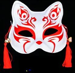 [SG] Cat Face Fox Face Handed-painted Mask Anime Cosplay Photo Props Theme Party Accessories-HOMA