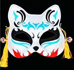 [SG] Cat Face Fox Face Handed-painted Mask Anime Cosplay Photo Props Theme Party Accessories-HOMA