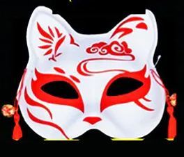 [SG] Cat Face Fox Face Handed-painted Mask Anime Cosplay Photo Props Theme Party Accessories-HOMA