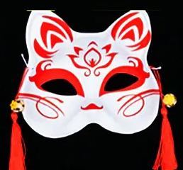 [SG] Cat Face Fox Face Handed-painted Mask Anime Cosplay Photo Props Theme Party Accessories-HOMA