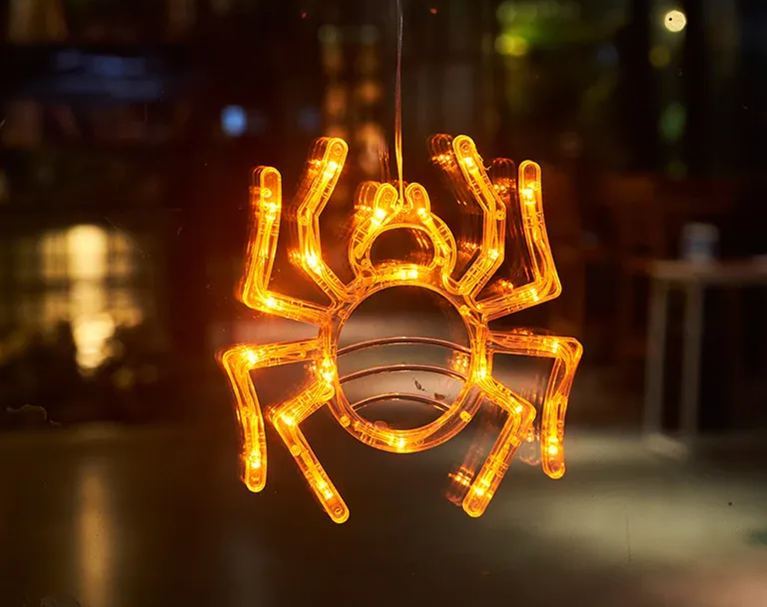 [SG]Halloween Decorations LED Suction Light Pumpkin Ghost Home Party Decor Supplies Hanging LED Lamp Fairy light-HOMA