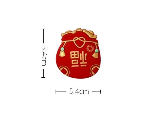 [SG]Chinese Style Good Luck Fridge Magnets Set Best Wishes 2024 CNY Greeting Home Decoration-HOMA