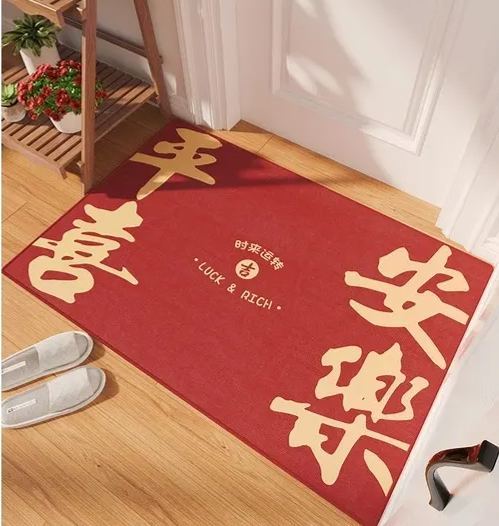[SG]Entrance Blessing Floor Mat Soft Non-slip Water Absorption Mat Mat Bath Mat Kitchen Carpet-HOMA