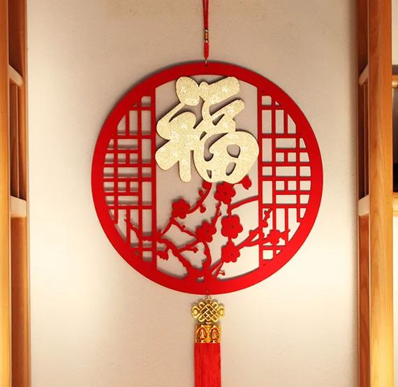 [SG]Chinese New Year Three-dimensional Large Pendants Lucky CNY Spring Festival Decor Hanging Ornament FU Charater-HOMA