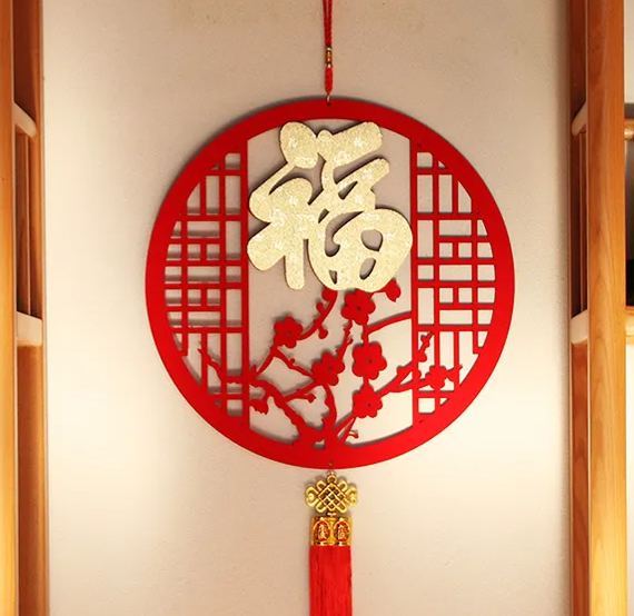 [SG]Chinese New Year Three-dimensional Large Pendants Lucky CNY Spring Festival Decor Hanging Ornament FU Charater-HOMA