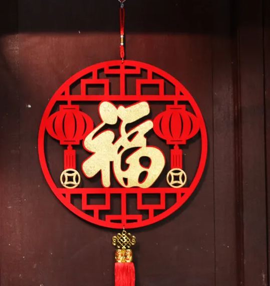 [SG]Chinese New Year Three-dimensional Large Pendants Lucky CNY Spring Festival Decor Hanging Ornament FU Charater-HOMA