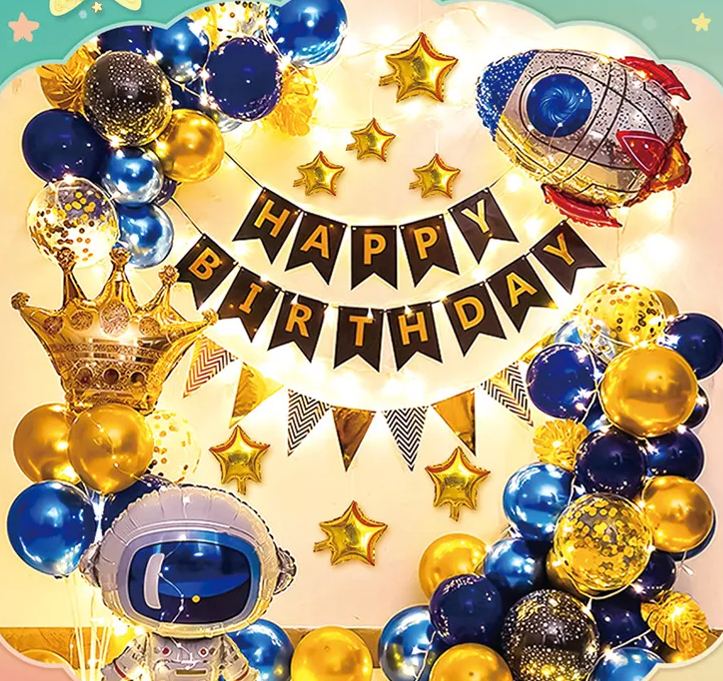[SG] Vintage Color Balloon Set for Birthday Theme Party Decoration Happy birthday Balloon Decoration Value Pack-HOMA