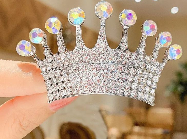 [SG]Handcraft Kids Pearl Crystal Tiara Hair Comb Wedding Dress Birthday Addup Photographing ROM Hair Accessories-HOMA