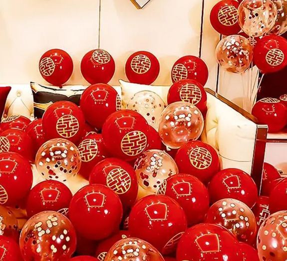 [SG]Romantic Wedding Party Thickened Balloon Set Sequin Engagement Proposal Birthday Party ROM-HOMA