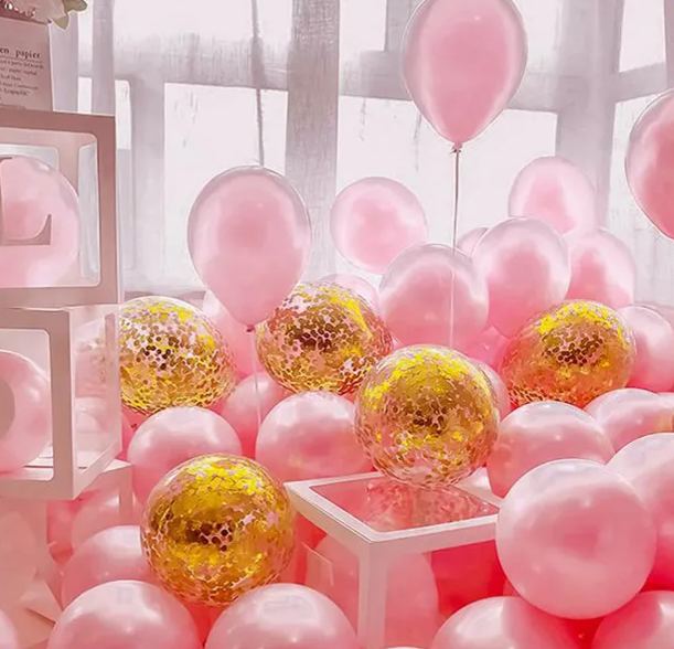 [SG]Romantic Wedding Party Thickened Balloon Set Sequin Engagement Proposal Birthday Party ROM-HOMA