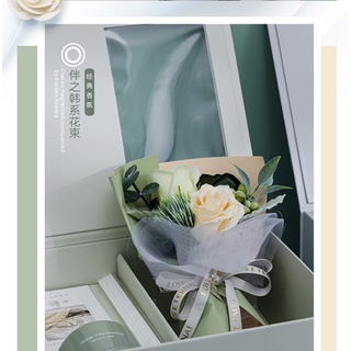 [SG] I Love You Gift Box w/Romantic Scented Candle Flower Bouquet Mother's Day Fragrance Essential Oil Girlfriend Wife-HOMA