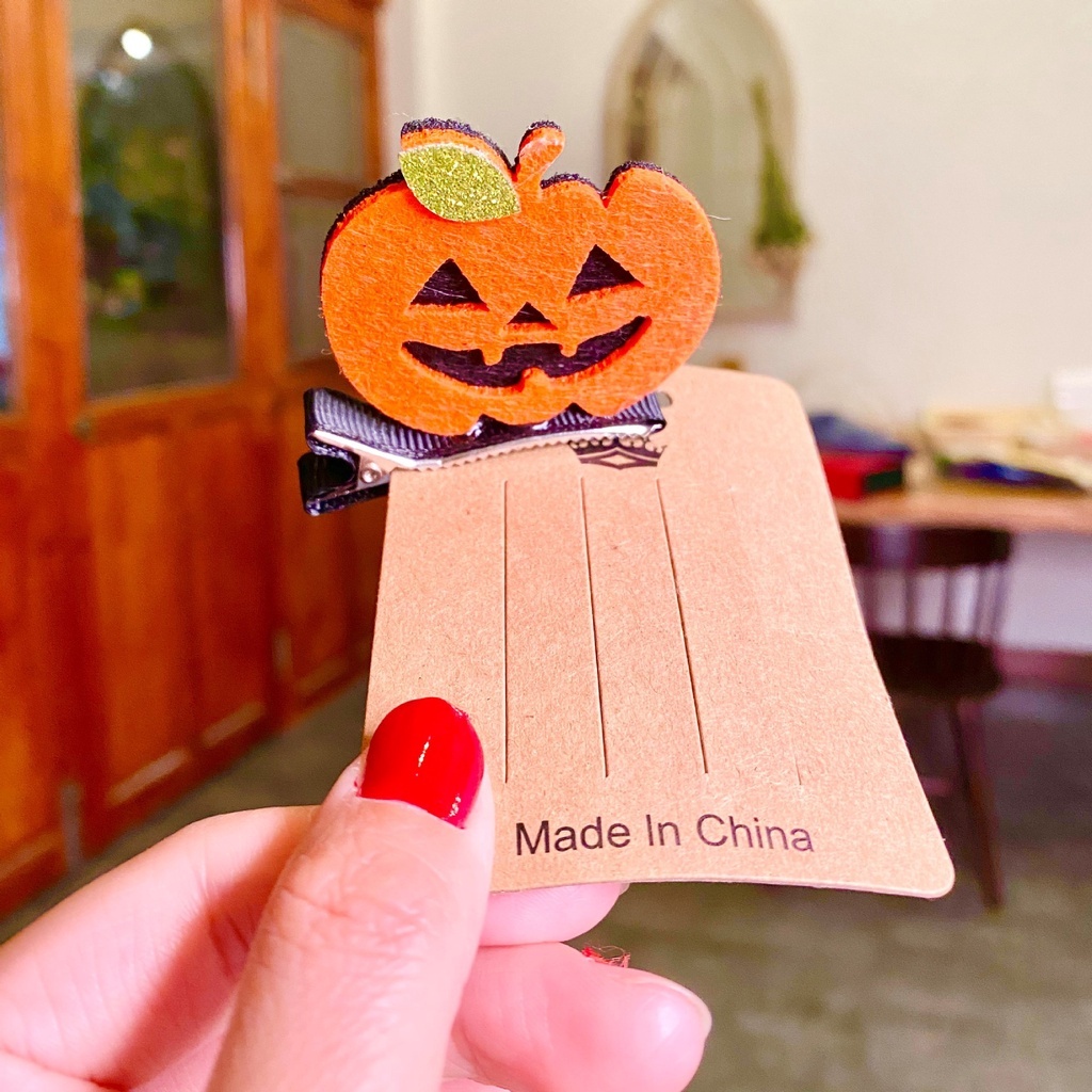 [SG]Halloween Cute girls kids hair clip / baby hair clip / hair clip / Hair Pins / Pumpkins / Bat / Hat / Wizard-HOMA