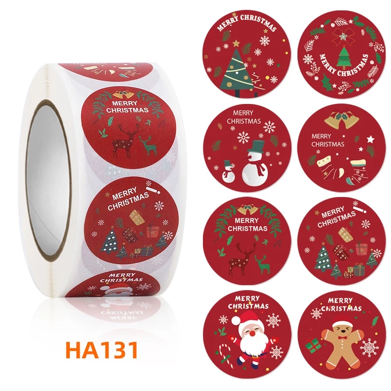 [SG] 500 pcs 1inch Gift Wrapping Round Stickers Self-Adhesive Sealing Labels Sticker CNY Gift Tags-HOMA