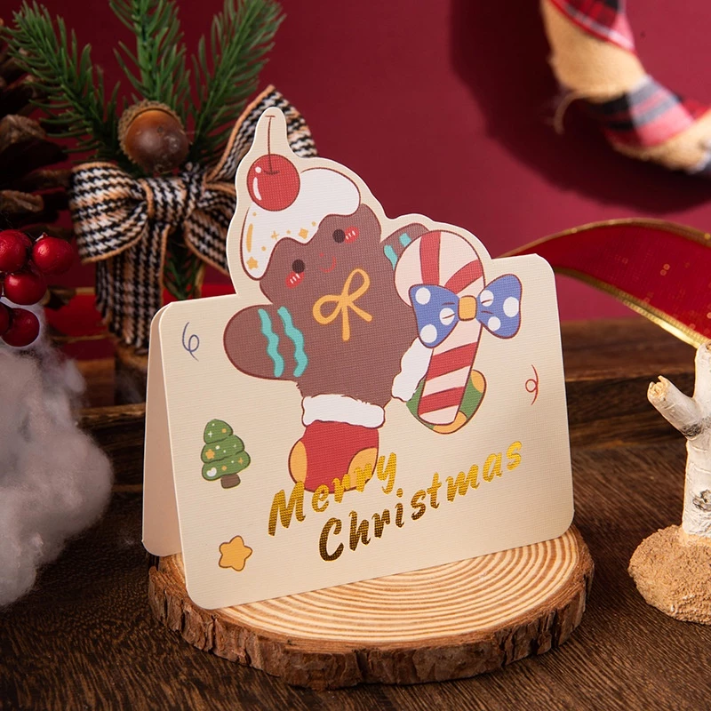 [SG]Christmas Greetings Card (1 pcs/set) | Christmas Gift Cards Gift Box DIY Cute Message Card Xmas Party-HOMA