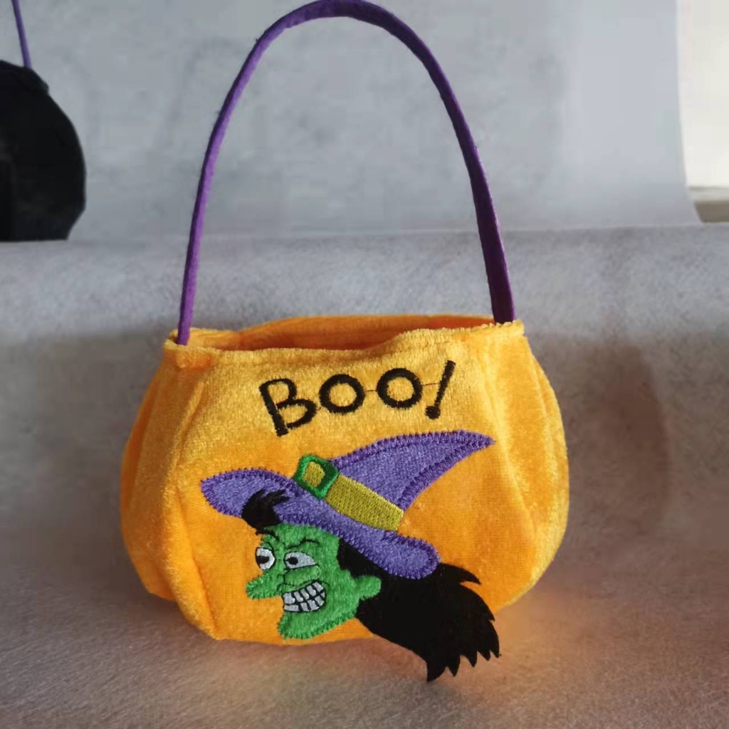 [SG]Halloween Pumpkin Candy Bag Portable Tote Bags Halloween Bag Halloween Goodie Bag Costume Props Party Decoration-HOMA