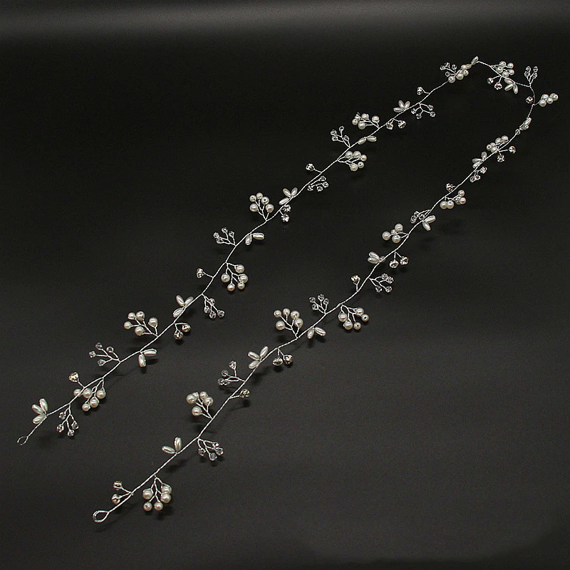 [SG]Handcraft Bridal Pearl Crystal Hair Band Hairpin Hair Accessories Wedding Dress Wedding Addup Photographing ROM-HOMA