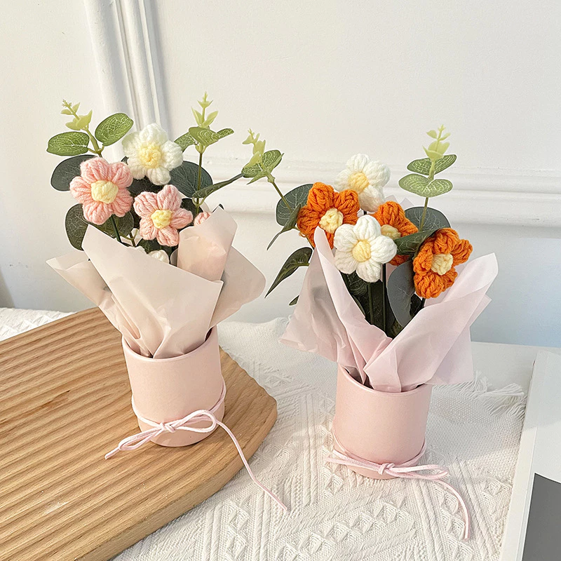 [SG] LOVE Well-packed Gift Box Elegant Plush Flower Bouquet in Bucket Floral Mother's Day Birthday Girlfriend Weddding-HOMA