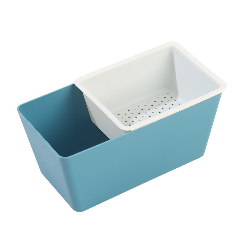 [SG] Lazy Smart 2-Layer Multifunctional Fruits Box Sunflower Seeds Candy Snacks Dried Fruits Nuts Drained Furit Basket-HOMA