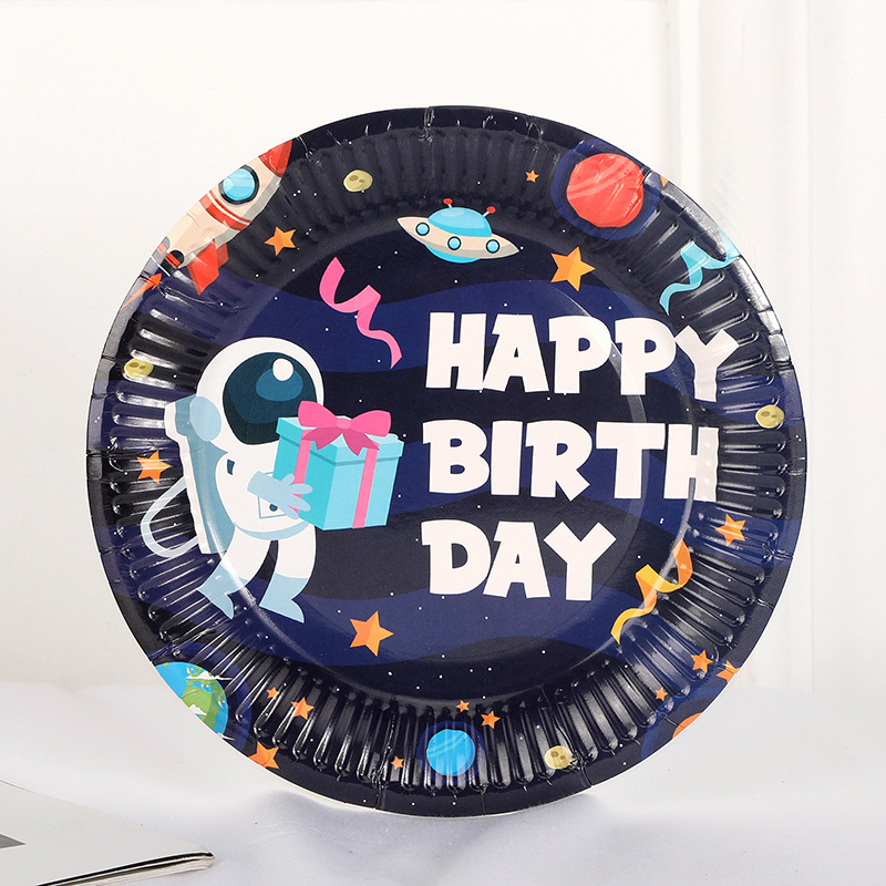 [SG] Happy Birthday Colourful Disposable 7 inch Paper Plates 10PCS for Birthday Party Home Decor Kindergarten party-HOMA