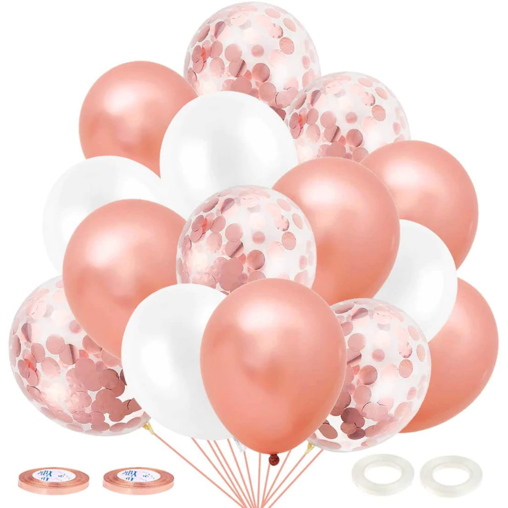 [SG]Birthday Rose Gold Theme Party Disposable Tableware Set Birthday Party Plate Cup Tissue-HOMA