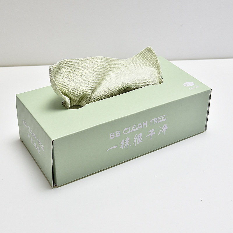 [SG] 20PCS Dual-purpose Kitchen Dishcloths in a Box Superfine Fiber Thickened Draw-out Lazy Dishcloth Scouring Pad-HOMA