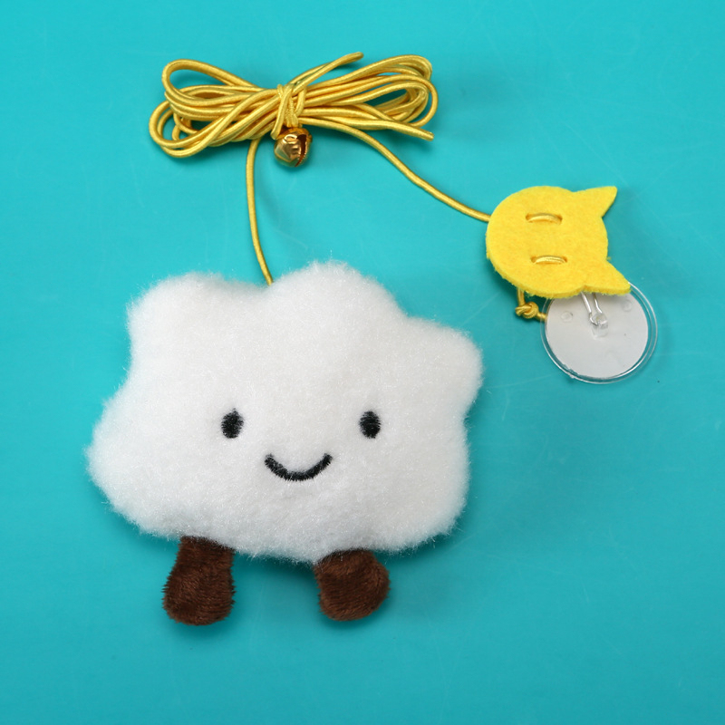 [SG]Hanging Feather Cat Teaser Toy Door Hanging Elastic Rope Caterpillar Bee Mouse Sticks Cat Chasers-HOMA