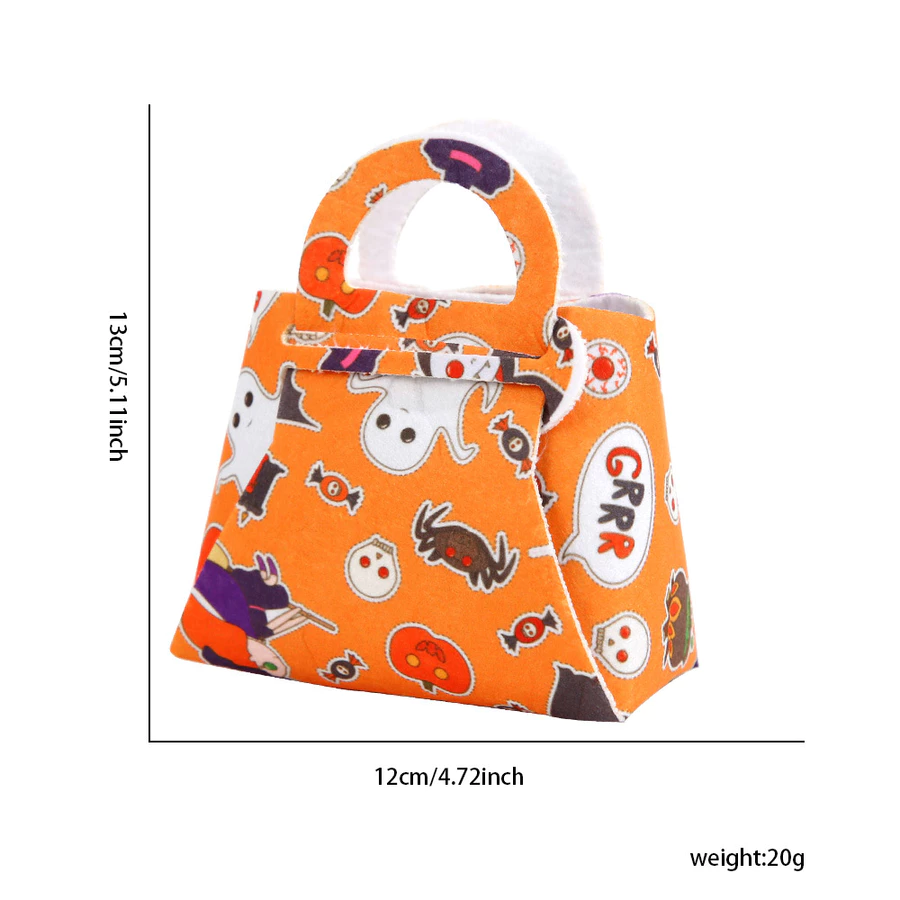 [SG] Halloween Fabric Candy Handbag Party Pumpkin Spider Accessories Photo Props boys girls kids-HOMA