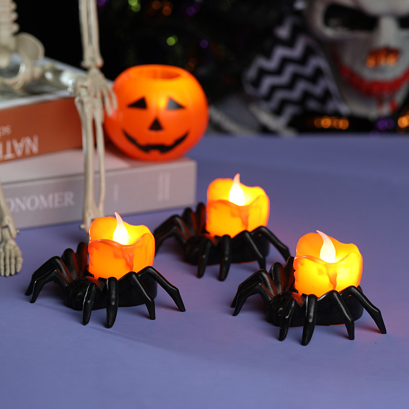 [SG] Halloween Spider LED Candle Home Party Decorations Festival Atmosphere-HOMA