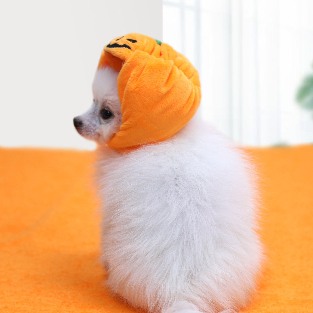 [SG] Pets Halloween Pumpkin Hat for Cat Dog Decoration Ornaments Funny S L Cute Pumpkin Hat Party Decoration-HOMA