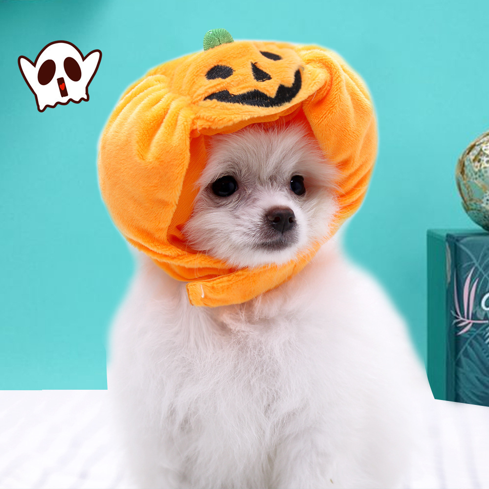 [SG] Pets Halloween Pumpkin Hat for Cat Dog Decoration Ornaments Funny S L Cute Pumpkin Hat Party Decoration-HOMA