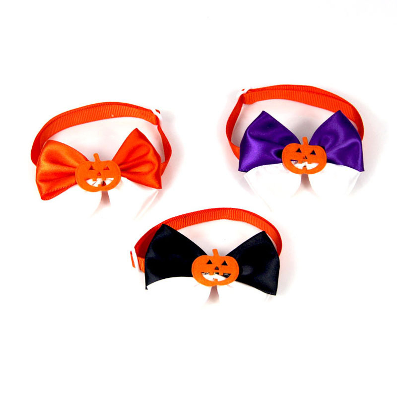 [SG] Pets Halloween Bow Tie Dog Cat Bowtie Bat Wings Hats Party Decoration-HOMA
