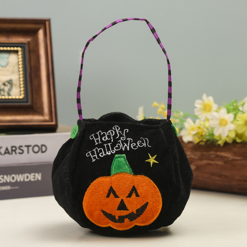[SG]Halloween Pumpkin Candy Bag Portable Tote Bags Halloween Bag Halloween Goodie Bag Costume Props Party Decoration-HOMA